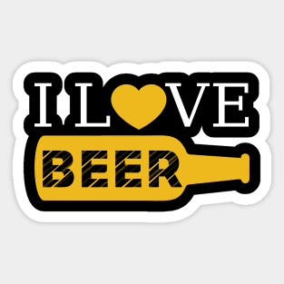 I Love Beer Sticker